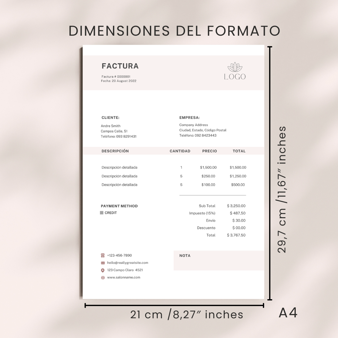 Plantilla Digital de Factura